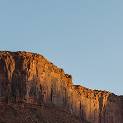 A mountain and the sky above